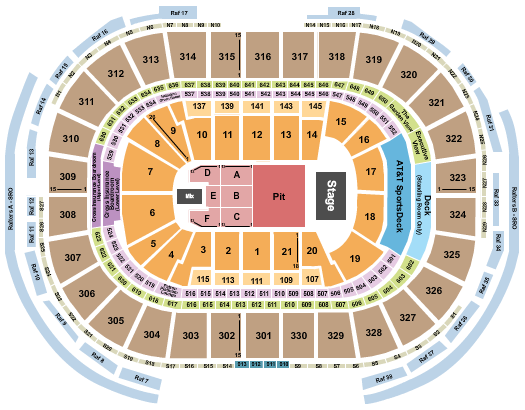 TD Garden Seating Chart: Endstage GA Pit 3