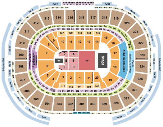 TD Garden Seating Chart: Endstage GA Pit 3