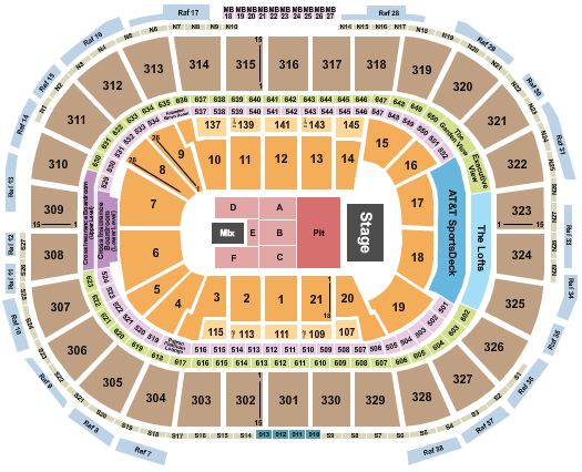 TD Garden Seating Chart: Endstage GA Pit