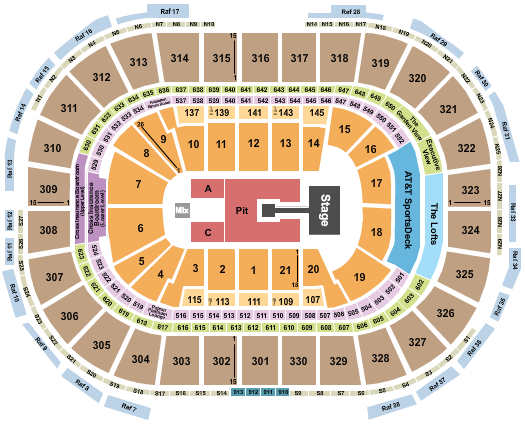 TD Garden Seating Chart: Endstage Pit