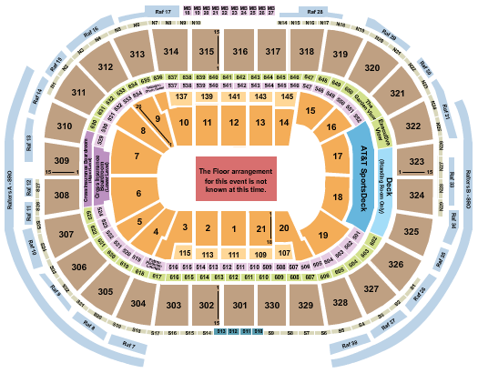 TD Garden Seating Chart: Generic Floor