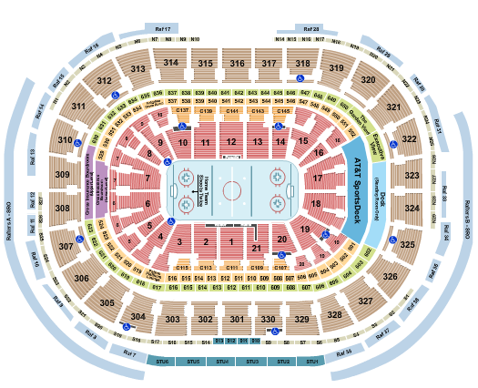 TD Garden Seating Chart: Hockey Row