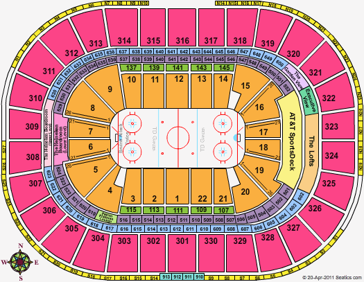 TD Garden Seating Chart