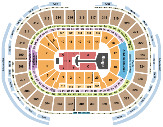 TD Garden Seating Chart: Lady Gaga