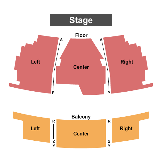 TD Marquee Stage at The Playhouse Seating Chart: End Stage