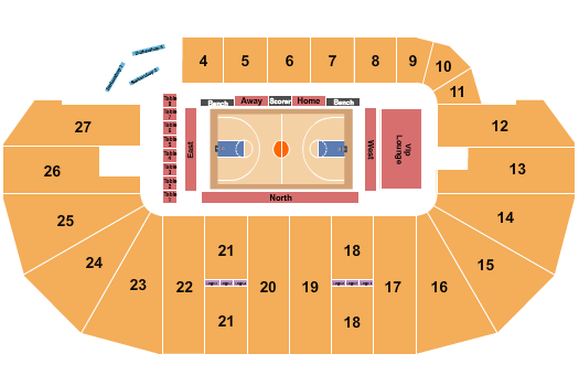 TD Place Arena Seating Chart: Basketball - Blackjacks
