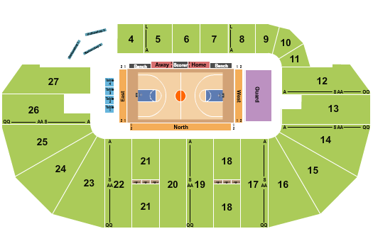 TD Place Arena Seating Chart: Basketball - Blackjacks