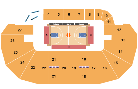 TD Place Arena Seating Chart: Basketball 2