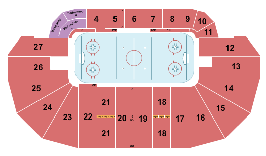 TD Place Arena Seating Chart: Hockey 3