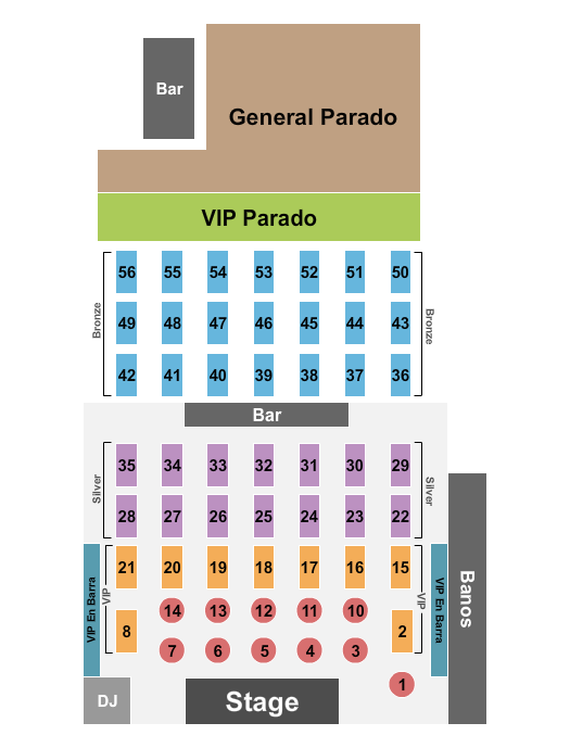 THROW Social DC Seating Chart: Endstage