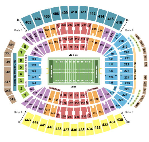 EverBank Stadium Seating Chart: Football - Gator Bowl