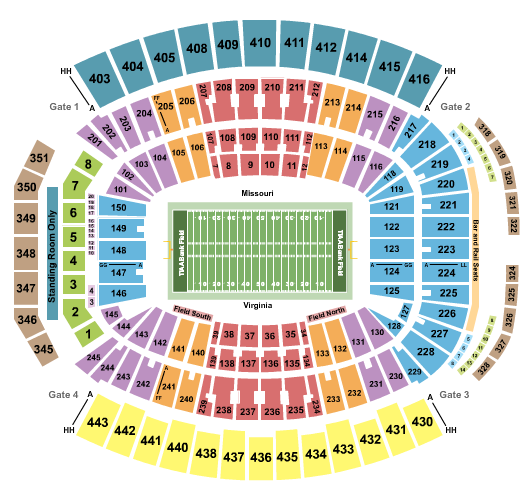 EverBank Stadium Seating Chart: Football - Gator Bowl