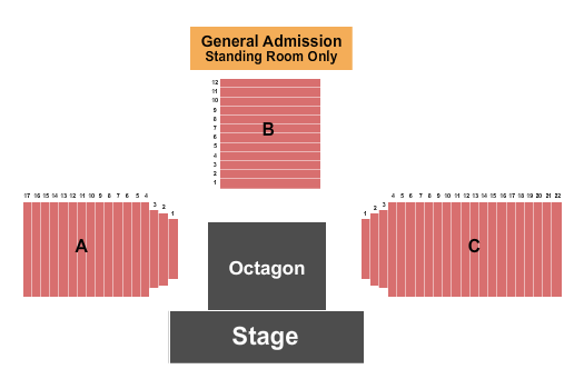 TJ's Corral Seating Chart: MMA