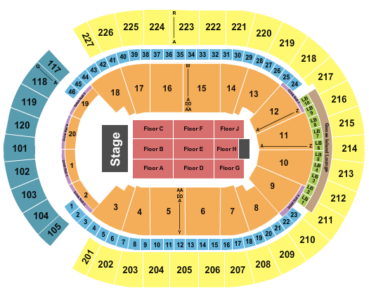Epicenter Stadium Seating Chart