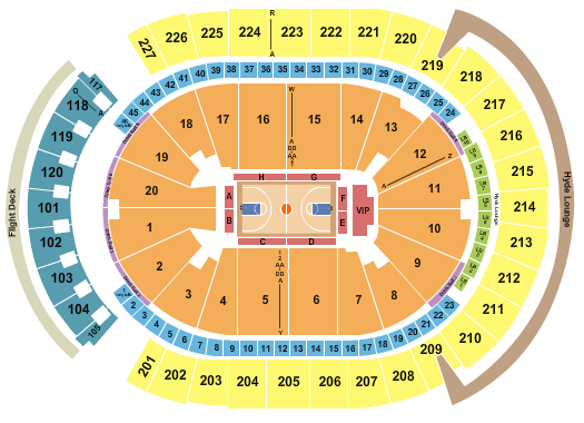 T-Mobile Arena Seating Chart: Basketball 6