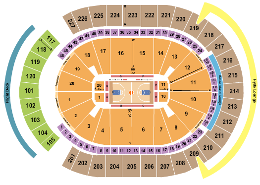 T-Mobile Arena Seating Chart: Basketball 4