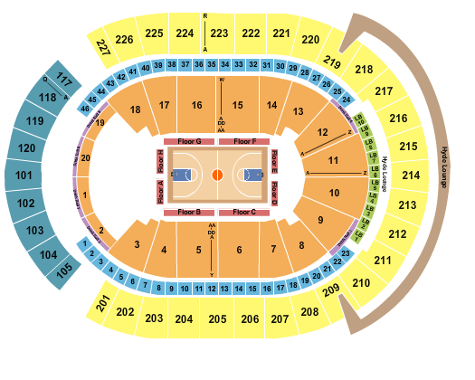 T-Mobile Arena Seating Chart: Basketball 5