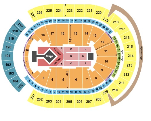 T-Mobile Arena Seating Chart: Blink 182
