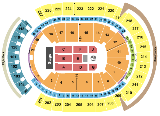 T-Mobile Arena Seating Chart: Chris Brown