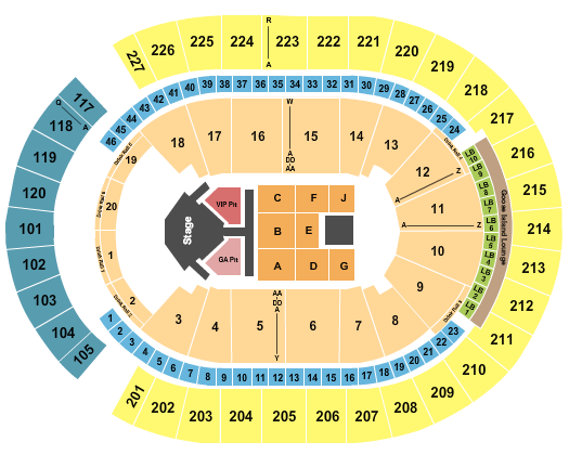 T-Mobile Arena Seating Chart: Dia Nacional