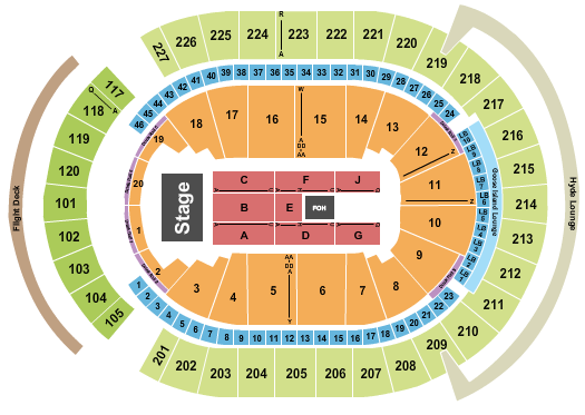 T-Mobile Arena Seating Chart: Endstage 2