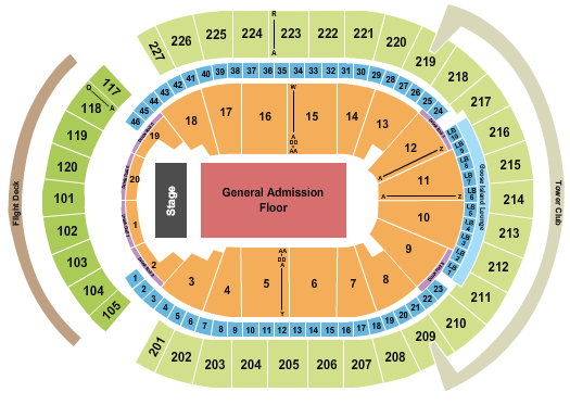 T-Mobile Arena Seating Chart: Endstage GA