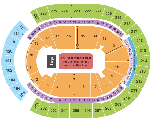 T-Mobile Arena Seating Chart: Generic Floor