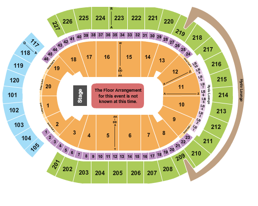 T-Mobile Arena Seating Chart: Generic Floor