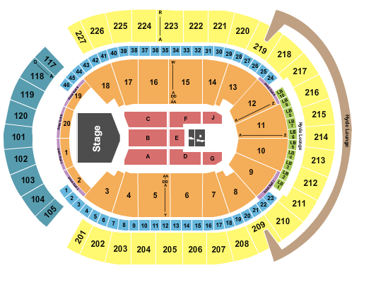 T-Mobile Arena Seating Chart: Grupo Firme