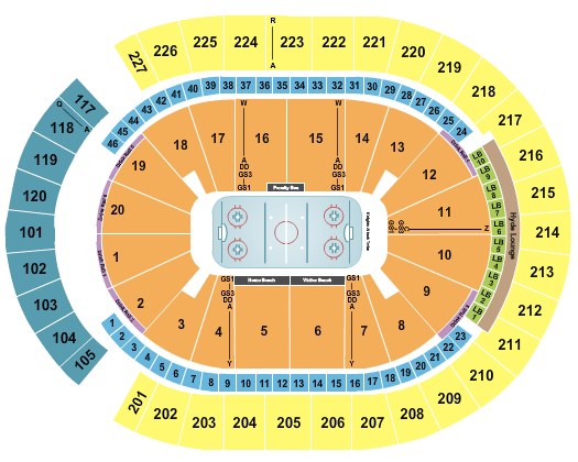 T-Mobile Arena Seating Chart: Hockey