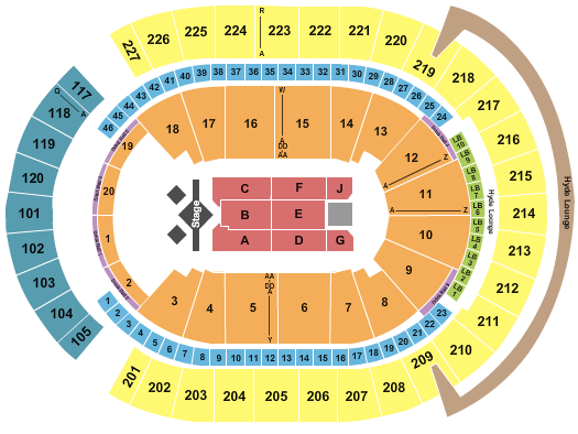 T-Mobile Arena Seating Chart: J. Cole
