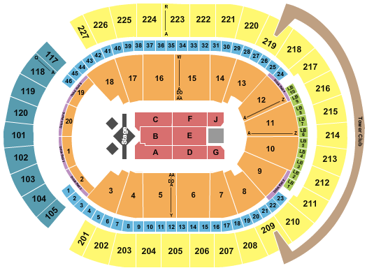 T-Mobile Arena Seating Chart: J. Cole
