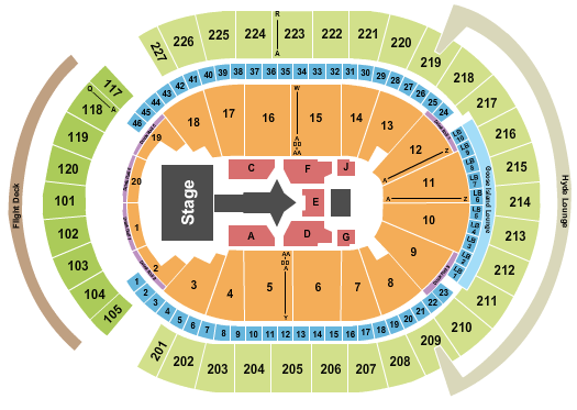 T-Mobile Arena Seating Chart: Justin Bieber