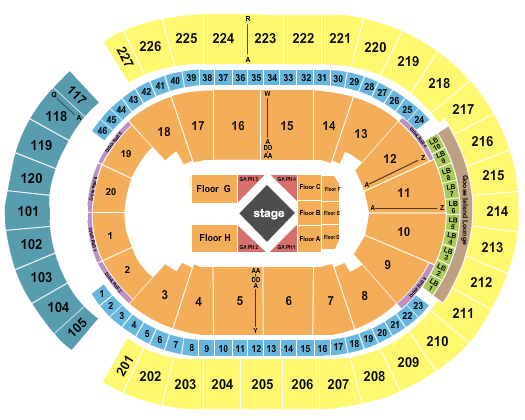 T-Mobile Arena Map