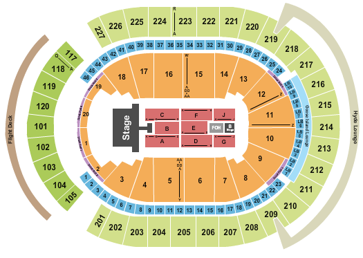 T-Mobile Arena Seating Chart: Mana