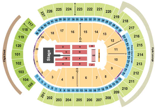 T-Mobile Arena Seating Chart: Mary J. Blige