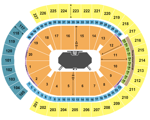 T-Mobile Arena Seating Chart: PBR