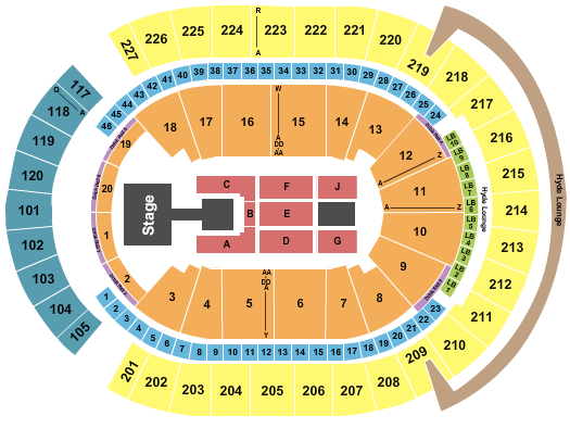 T-Mobile Arena Seating Chart: Peso Pluma