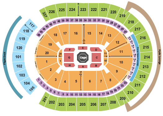 T-Mobile Arena Seating Chart: UFC 2