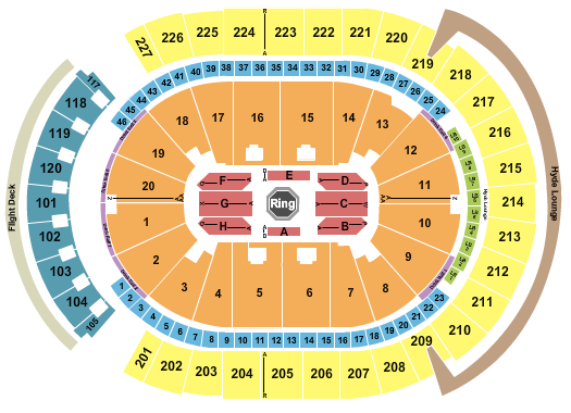 T-Mobile Arena Seating Chart: UFC 2