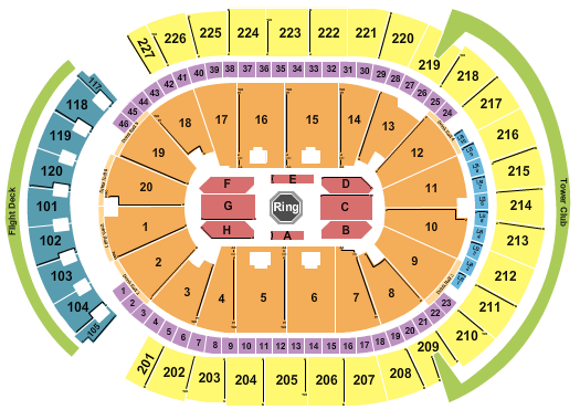 T-Mobile Arena Seating Chart: UFC 2