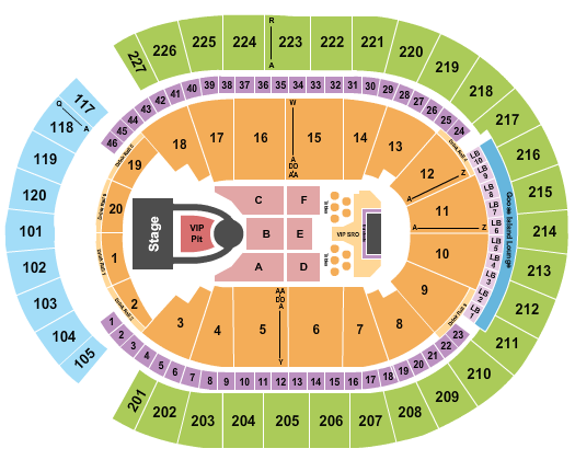 T-Mobile Arena Seating Chart: Usher