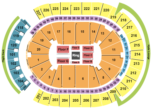 T-Mobile Arena Seating Chart: WWE 2