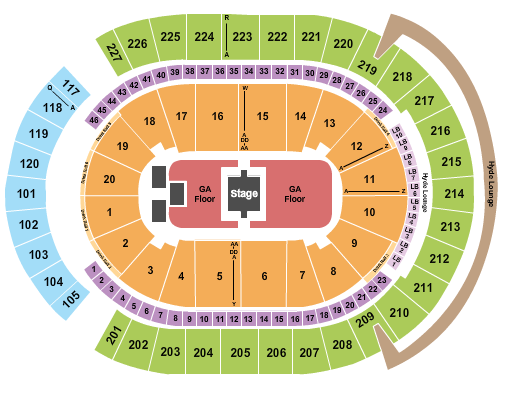 T-Mobile Arena Seating Chart: Zach Bryan