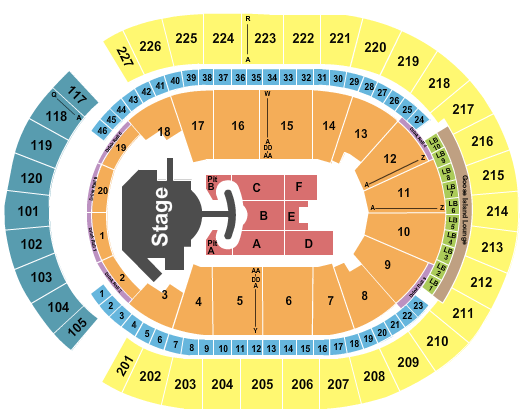 T-Mobile Arena Seating Chart: iHeart Radio Music Festival 2