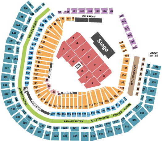 T-Mobile Park Seating Chart: Billy Joel