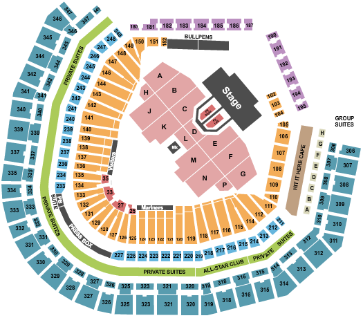 T-Mobile Park Seating Chart: Def Leppard