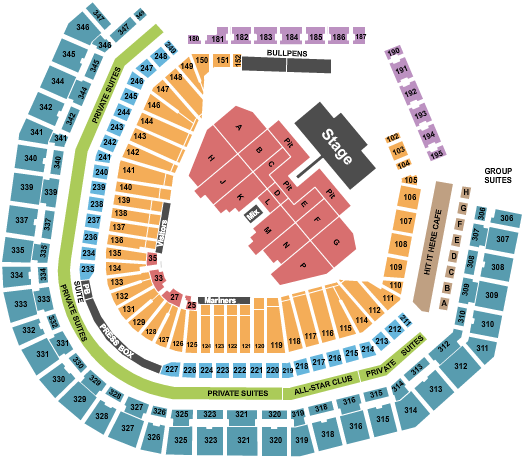 T-Mobile Park Seating Chart: Foo Fighters