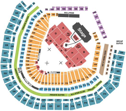 T-Mobile Park Seating Chart: Noah Kahan