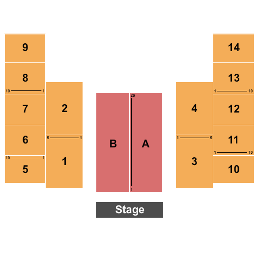TN State University Kean Hall Gymnasium Seating Chart: Endstage